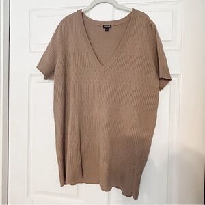 Torrid Tan V-Neck Knit Top